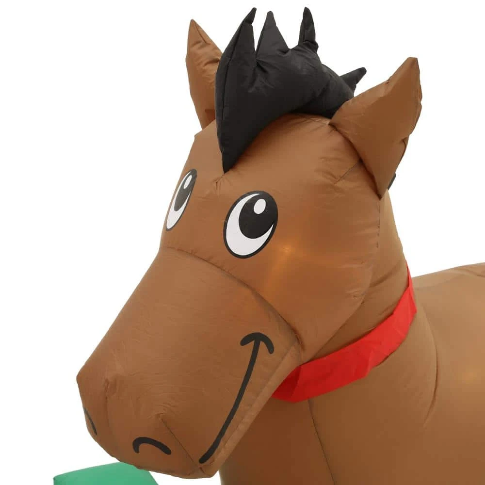 8.99 Ft. W Pre-lit Inflatable Santa's Farm Airblown Scene 5 8.99 Ft. W Pre-lit Inflatable Santa's Farm Airblown Scene - Image 3