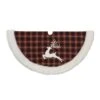 48 In. D Christmas Buffalo Plaid Tree Skirt With Deer -Christmas Decor Shop gerson international christmas tree skirts 2361760ec deer 64 1000