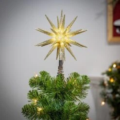 10.36 In. H Electric LED Starburst Tree Topper -Christmas Decor Shop gerson international christmas tree toppers 2546590ec 31 1000