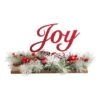 12.85 In. H X 20 In. L Christmas Metal In. Joy In. Floral Center Piece -Christmas Decor Shop glitzhome christmas centerpieces 2009900011 64 1000