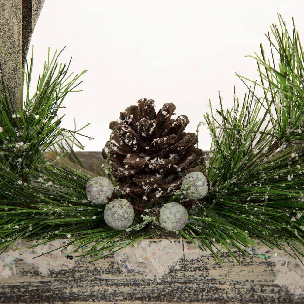 22.05 In. H Wooden/Iron Reindeer Figurine 7 22.05 In. H Wooden/Iron Reindeer Figurine - Image 5