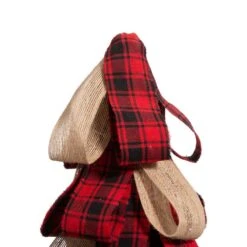 17 In. H Plaid Fabric/Burlap Table Tree (Set Of 2) 9 17 In. H Plaid Fabric/Burlap Table Tree (Set Of 2) -Christmas Decor Shop glitzhome christmas figurines 2009800009 4f 1000