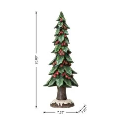 20 In. H Resin Christmas Red Berry Table Tree Decor -Christmas Decor Shop glitzhome christmas figurines 2009800010 4f 1000