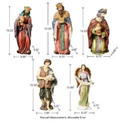 16 In. H Oversized Resin Nativity Figurine Set (12-Pieces) 12 16 In. H Oversized Resin Nativity Figurine Set (12-Pieces) -Christmas Decor Shop glitzhome christmas figurines 2009900018 4f 1000