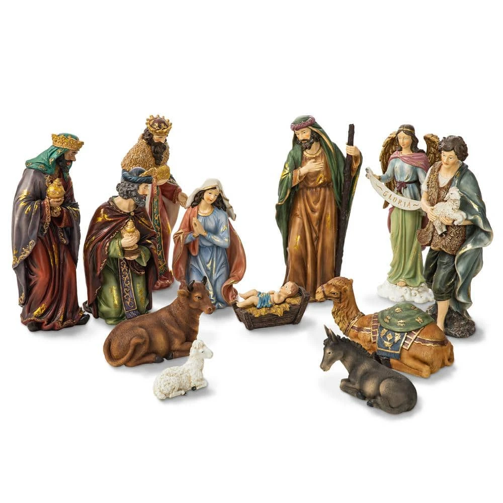 16 In. H Oversized Resin Nativity Figurine Set (12-Pieces) 4 16 In. H Oversized Resin Nativity Figurine Set (12-Pieces) - Image 2