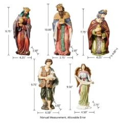 10 In. H Resin Nativity Figurine Set (12-Pieces) -Christmas Decor Shop glitzhome christmas figurines 2009900019 4f 1000