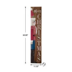60 In. H Wooden Christmas Nutcracker Porch Sign (KD) 11 60 In. H Wooden Christmas Nutcracker Porch Sign (KD) -Christmas Decor Shop glitzhome christmas figurines 2010100003 1f 1000
