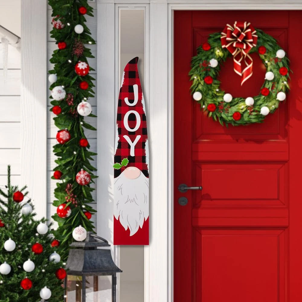 42 In. H Wooden Christmas Gnome Porch Sign 4 42 In. H Wooden Christmas Gnome Porch Sign - Image 2