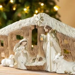 8 In. Resin BELIEVE Holy Family Christmas Figurine 14 8 In. Resin BELIEVE Holy Family Christmas Figurine -Christmas Decor Shop glitzhome christmas figurines 2030700013 44 1000