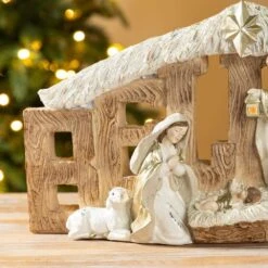 8 In. Resin BELIEVE Holy Family Christmas Figurine 15 8 In. Resin BELIEVE Holy Family Christmas Figurine -Christmas Decor Shop glitzhome christmas figurines 2030700013 fa 1000
