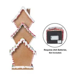 18.5 In. H Lighted Resin Christmas Gingerbread House Table Decor -Christmas Decor Shop glitzhome christmas figurines 2040200013 66 1000