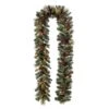 9 Ft. L Pre-Lit Glittered Pine Cone Christmas Garland With Warm White LED Light -Christmas Decor Shop glitzhome christmas garland 2010300008 64 1000