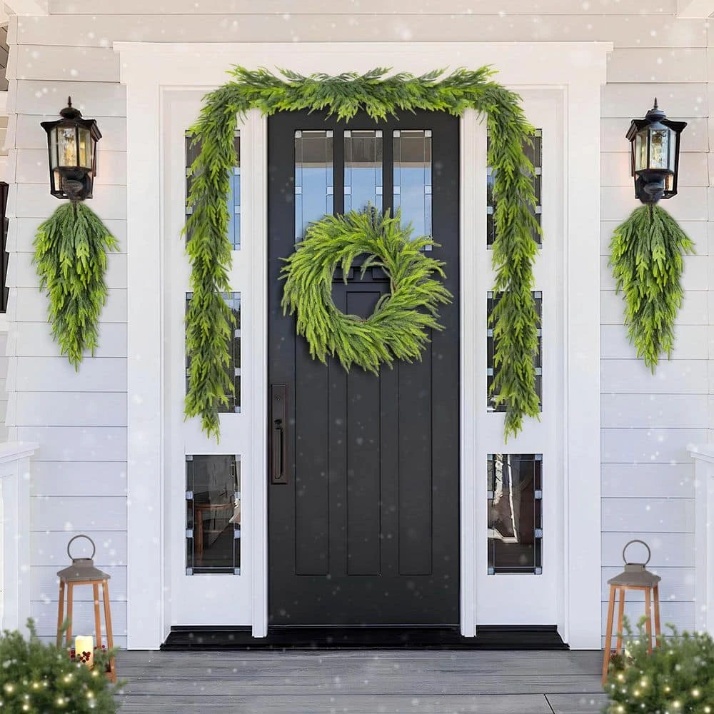 6 Ft. Greenery PE Dripping Artificial Christmas Garland (Set Of 2) 9 6 Ft. Greenery PE Dripping Artificial Christmas Garland (Set Of 2) - Image 7