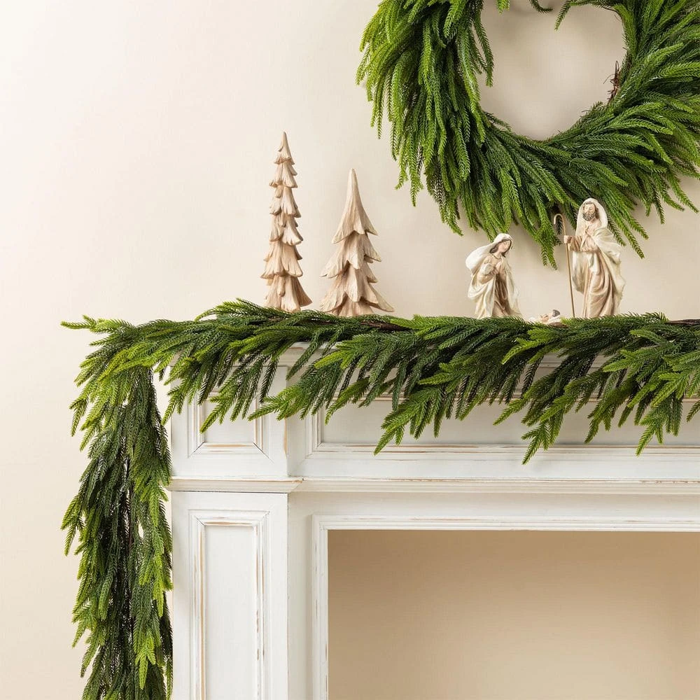 6 Ft. Greenery PE Dripping Artificial Christmas Garland (Set Of 2) 8 6 Ft. Greenery PE Dripping Artificial Christmas Garland (Set Of 2) - Image 6