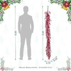 6ft. Christmas Prelit Red Berries Garland 11 6ft. Christmas Prelit Red Berries Garland -Christmas Decor Shop glitzhome christmas garland 2016000062 4f 1000