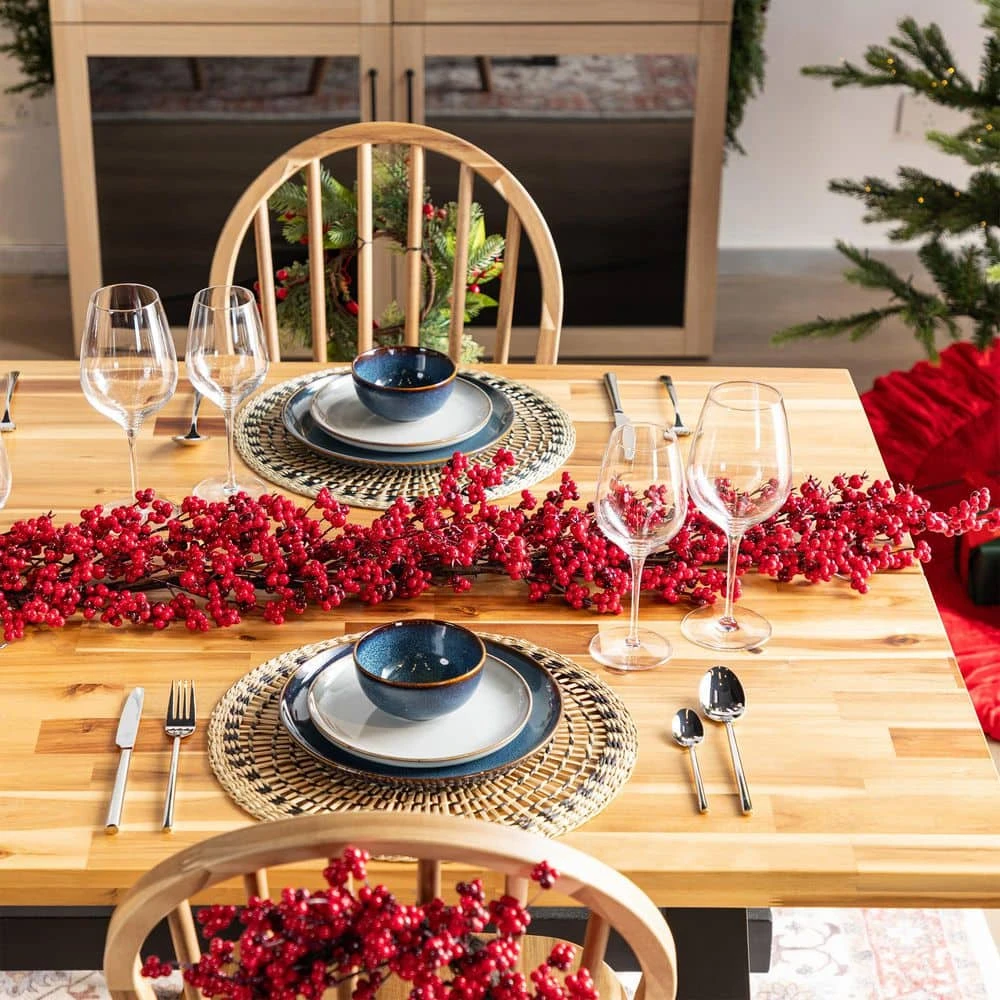 6ft. Christmas Prelit Red Berries Garland 8 6ft. Christmas Prelit Red Berries Garland - Image 6