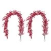 6ft. Christmas Prelit Red Berries Garland (Set Of 2) -Christmas Decor Shop glitzhome christmas garland 2016000075 64 1000