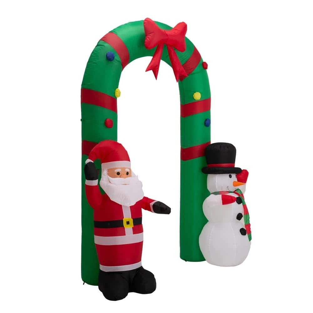 8 Ft. Inflatable Santa Snowman Gate Arch 6 8 Ft. Inflatable Santa Snowman Gate Arch - Image 4