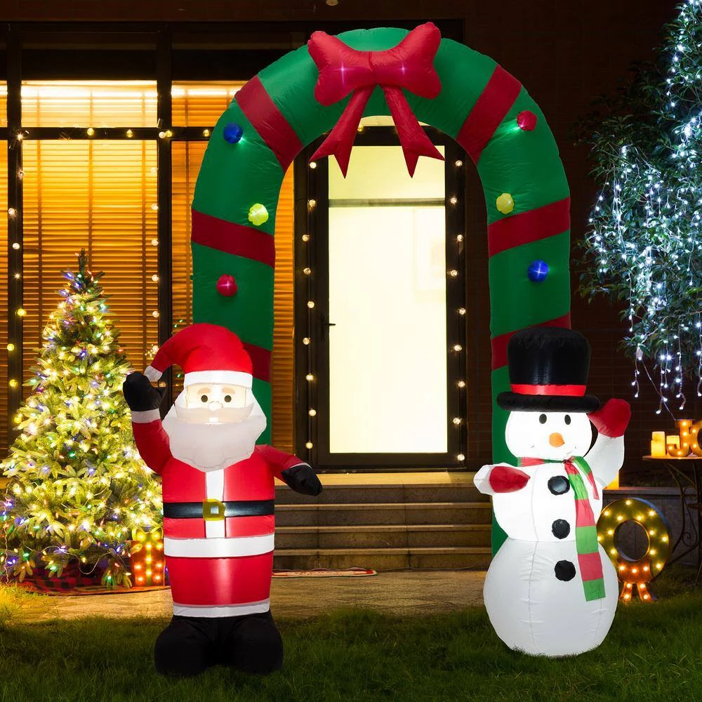 8 Ft. Inflatable Santa Snowman Gate Arch 8 8 Ft. Inflatable Santa Snowman Gate Arch - Image 6