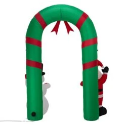 8 Ft. Inflatable Santa Snowman Gate Arch 10 8 Ft. Inflatable Santa Snowman Gate Arch -Christmas Decor Shop glitzhome christmas inflatables 2005200001 4f 1000