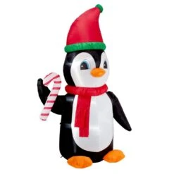 8 Ft. Lighted Inflatable Penguin Decor -Christmas Decor Shop glitzhome christmas inflatables 2005200003 4f 1000