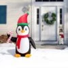 8 Ft. Lighted Inflatable Penguin Decor -Christmas Decor Shop glitzhome christmas inflatables 2005200003 64 1000
