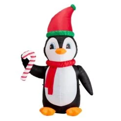 8 Ft. Lighted Inflatable Penguin Decor -Christmas Decor Shop glitzhome christmas inflatables 2005200003 c3 1000