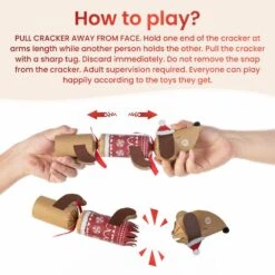 1.50 In. Christmas Dogs Party Cracker Ornament With Gift Contents (12 Pack) -Christmas Decor Shop glitzhome christmas ornament sets 2039900009 1f 1000