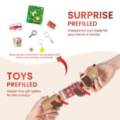 1.50 In. Christmas Dogs Party Cracker Ornament With Gift Contents (12 Pack) -Christmas Decor Shop glitzhome christmas ornament sets 2039900009 4f 1000