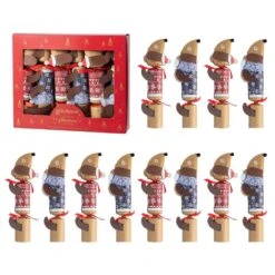 1.50 In. Christmas Dogs Party Cracker Ornament With Gift Contents (12 Pack)