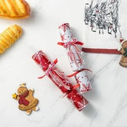 1.25 In. Christmas Snowflake Ornament With Bow Party Cracker With Gift Contents (12 Pack) -Christmas Decor Shop glitzhome christmas ornament sets 2039900010 31 1000