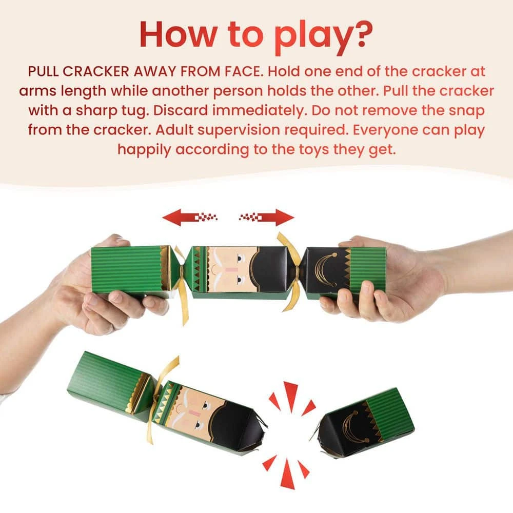 2.00 In. Christmas Nutcracker Party Cracker Ornament With Gift Contents (8 Pack) 9 2.00 In. Christmas Nutcracker Party Cracker Ornament With Gift Contents (8 Pack) - Image 7