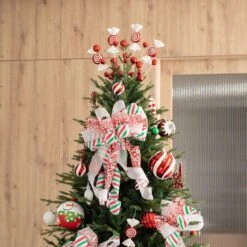 24 In. H Christmas Red And White Candy Picks (Set Of 4) 12 24 In. H Christmas Red And White Candy Picks (Set Of 4) -Christmas Decor Shop glitzhome christmas ornament sets 2040500003 1f 1000