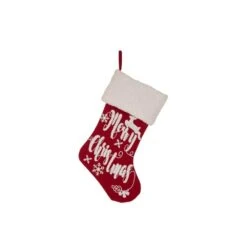 21 In. H Fabric Stocking, In. Merry Christmas In