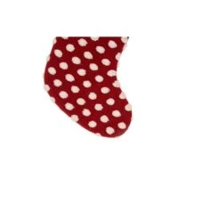 21 In. H Fabric Pompom Stocking -Christmas Decor Shop glitzhome christmas stockings 1113202570 1f 1000