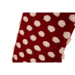 21 In. H Fabric Pompom Stocking -Christmas Decor Shop glitzhome christmas stockings 1113202570 44 1000