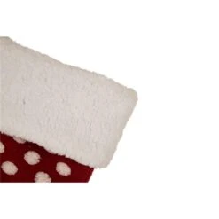 21 In. H Fabric Pompom Stocking -Christmas Decor Shop glitzhome christmas stockings 1113202570 4f 1000