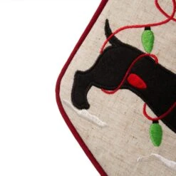 21 In. Fabric Christmas Stocking - Dachshund 16 21 In. Fabric Christmas Stocking - Dachshund -Christmas Decor Shop glitzhome christmas stockings 1113203331 1f 1000