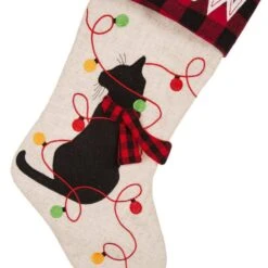 21 In. Polyester LED Embroidered Linen Christmas Dog Stocking (2-Pack) 14 21 In. Polyester LED Embroidered Linen Christmas Dog Stocking (2-Pack) -Christmas Decor Shop glitzhome christmas stockings 2004700050 44 1000