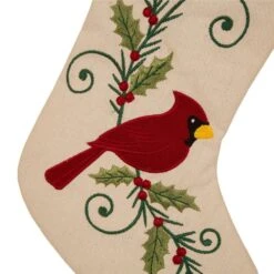 Set Of 2 Fabric Christmas Decoration (48.00 In. Tree Skirt And Stocking) -Christmas Decor Shop glitzhome christmas textiles 2004700010 1f 1000
