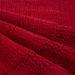 Set Of 2 Knitted Polyester Red Christmas Decoration (52 In. Tree Skirt And 22 In. Stocking) -Christmas Decor Shop glitzhome christmas textiles 2004700025 44 1000