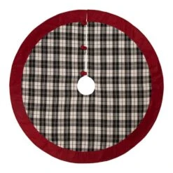 48 In. Black And White Plaid Fabric Tree Skirt/Stocking/Pillow Cover Christmas Decoration (Set Of 4) 10 48 In. Black And White Plaid Fabric Tree Skirt/Stocking/Pillow Cover Christmas Decoration (Set Of 4) -Christmas Decor Shop glitzhome christmas textiles 2004800011 4f 1000
