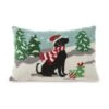 18 In. W X 12 In. H Hooked Christmas Dog Pillow -Christmas Decor Shop glitzhome christmas textiles 2004800035 64 1000
