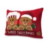 12 In. H Hooked Gingerbread Boy And Girl Pillow -Christmas Decor Shop glitzhome christmas textiles 2004800039 64 1000