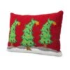 12 In. H Hooked Bent Trees Pillow -Christmas Decor Shop glitzhome christmas textiles 2004800040 64 1000