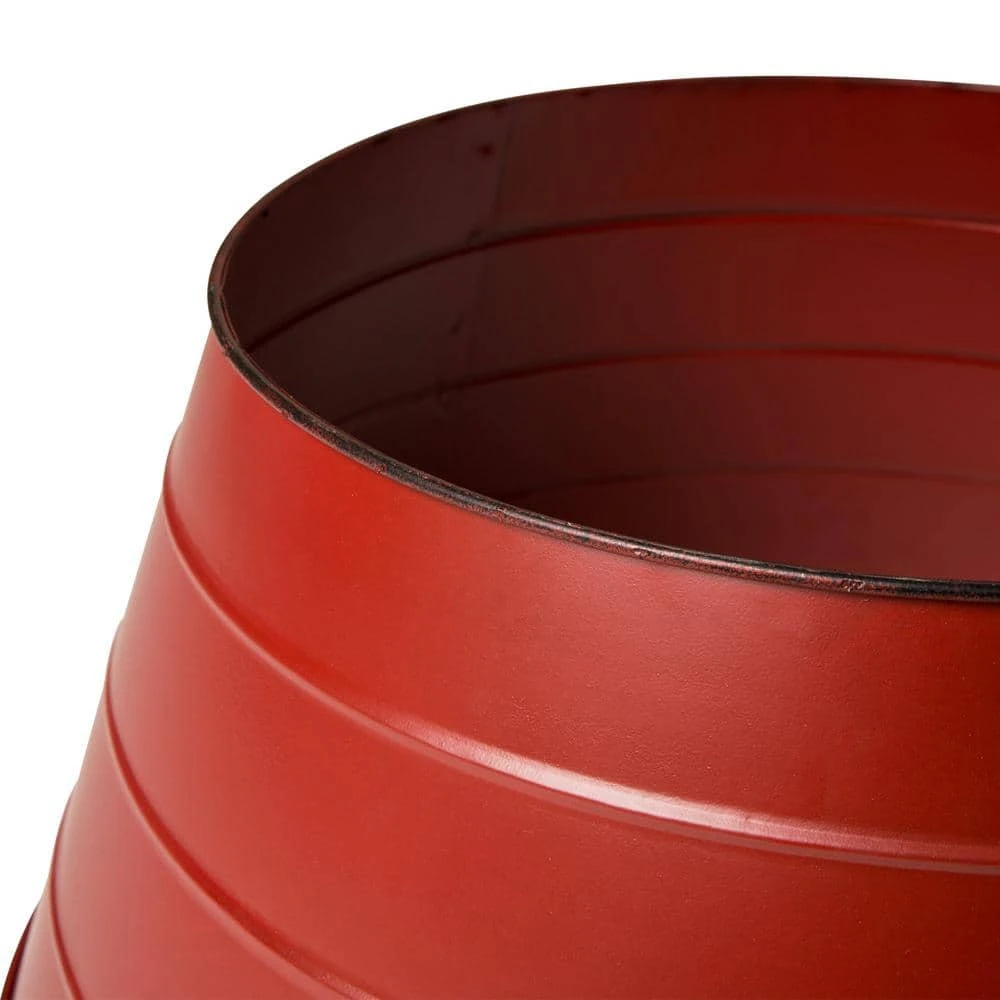 22 In. D Painted Red Metal Tree Collar 5 22 In. D Painted Red Metal Tree Collar - Image 3