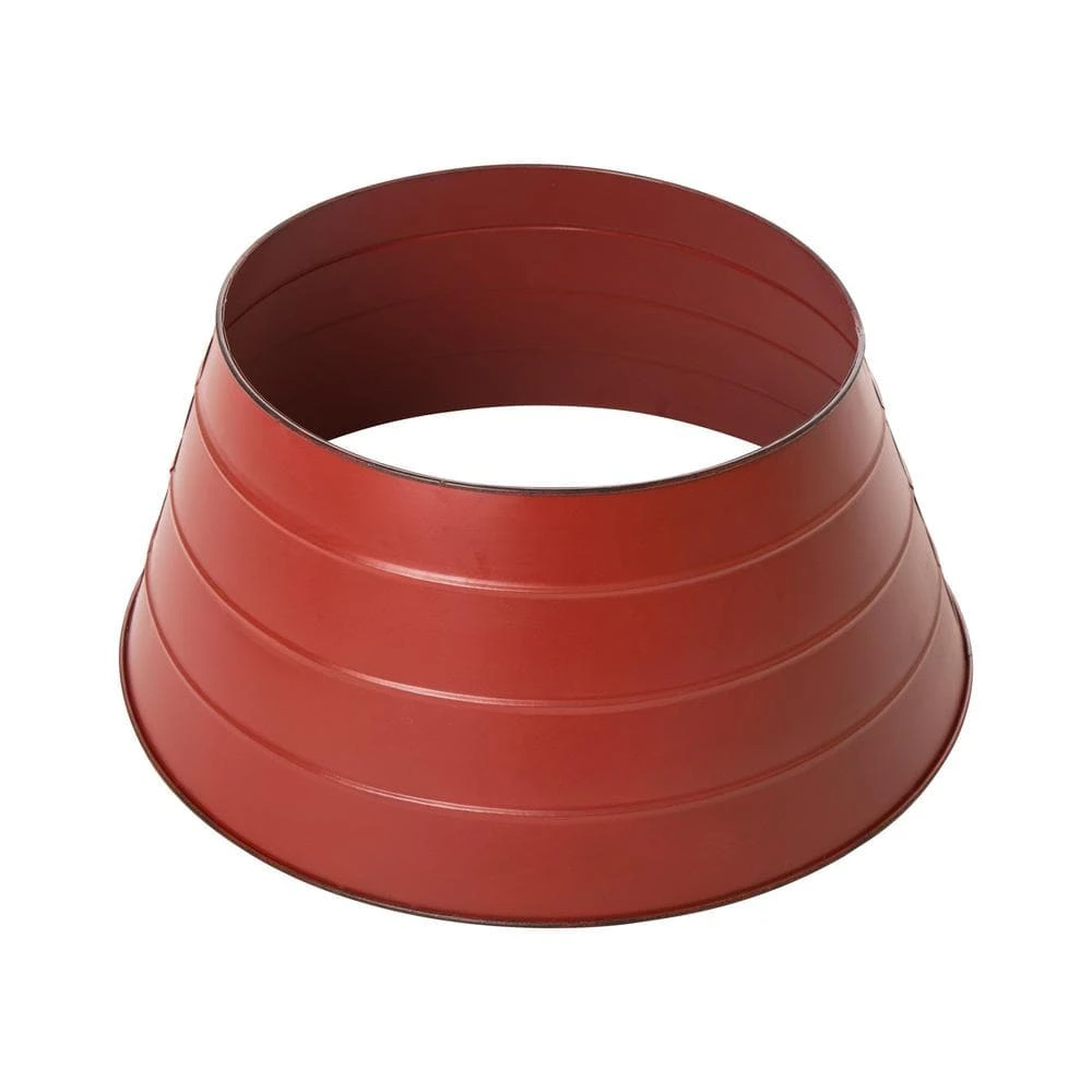 22 In. D Painted Red Metal Tree Collar 4 22 In. D Painted Red Metal Tree Collar - Image 2
