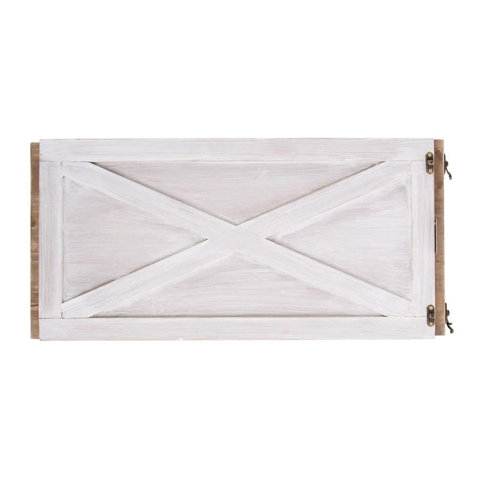 22.09 In. L Washed White Wooden Tree Collar (KD) 8 22.09 In. L Washed White Wooden Tree Collar (KD) - Image 6
