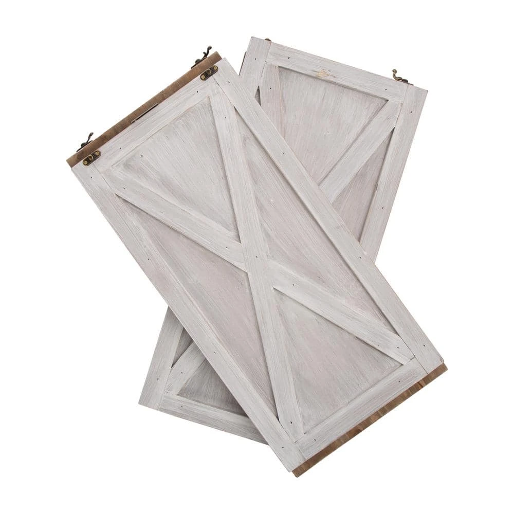 22.09 In. L Washed White Wooden Tree Collar (KD) 9 22.09 In. L Washed White Wooden Tree Collar (KD) - Image 7