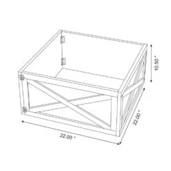 22.09 In. L Washed White Wooden Tree Collar (KD) 15 22.09 In. L Washed White Wooden Tree Collar (KD) -Christmas Decor Shop glitzhome christmas tree collars 1106203433 c3 1000